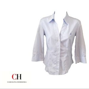 Carolina Herrera striped top.